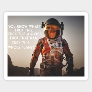 Mark Watney The Martian sticker Sticker